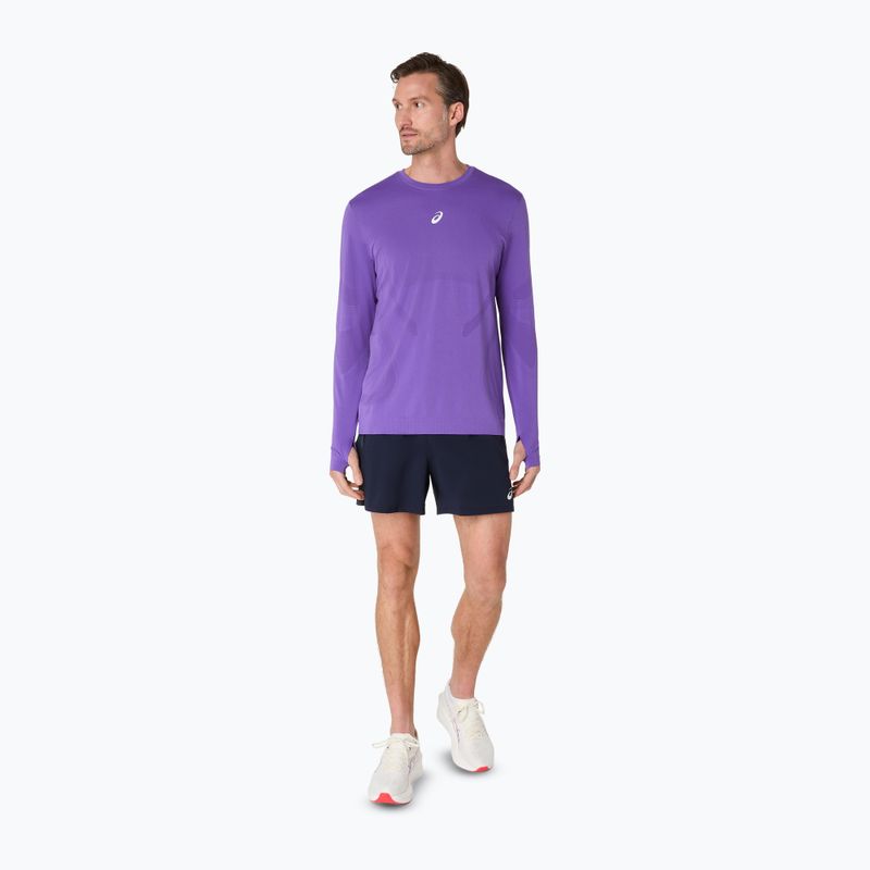 Лонгслів для бігу чоловічий ASICS Road Seamless LS edo purple 2