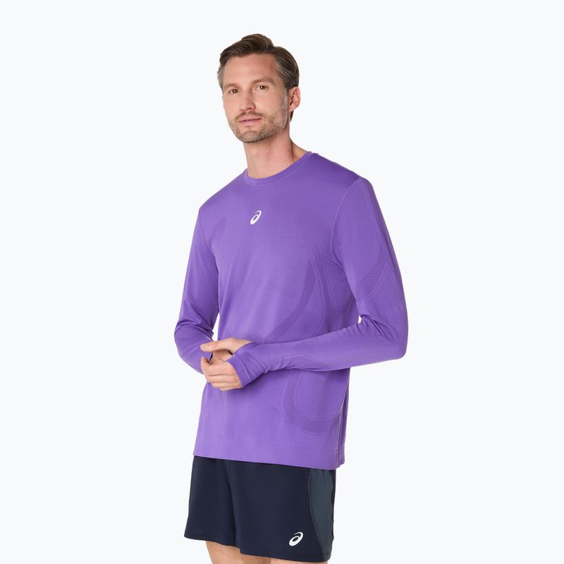 Лонгслів для бігу чоловічий ASICS Road Seamless LS edo purple 4