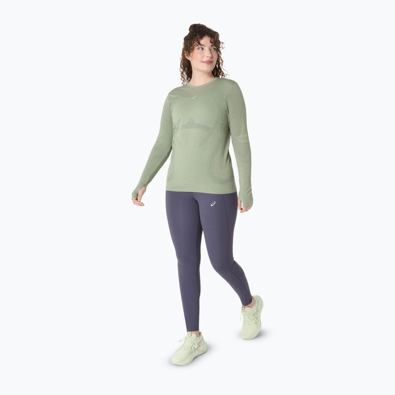 Лонгслів для бігу жіночий ASICS Road Seamless LS monument blue/whisper green 2