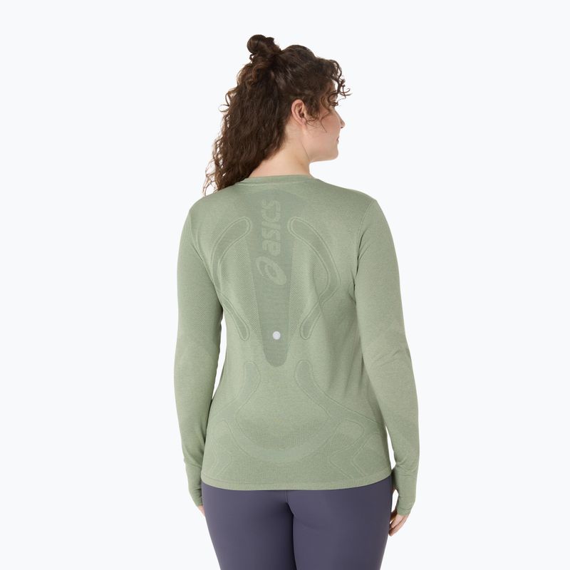 Лонгслів для бігу жіночий ASICS Road Seamless LS monument blue/whisper green 3