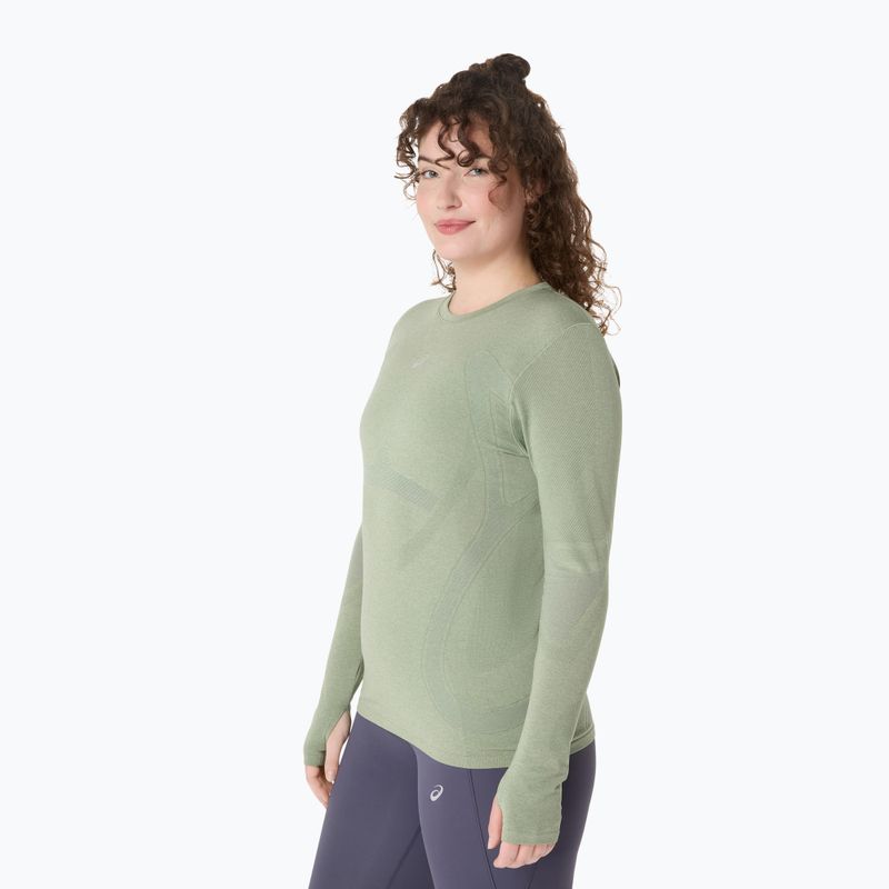 Лонгслів для бігу жіночий ASICS Road Seamless LS monument blue/whisper green 4