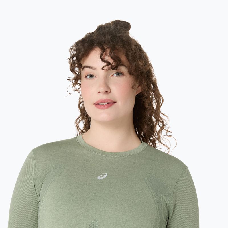 Лонгслів для бігу жіночий ASICS Road Seamless LS monument blue/whisper green 5