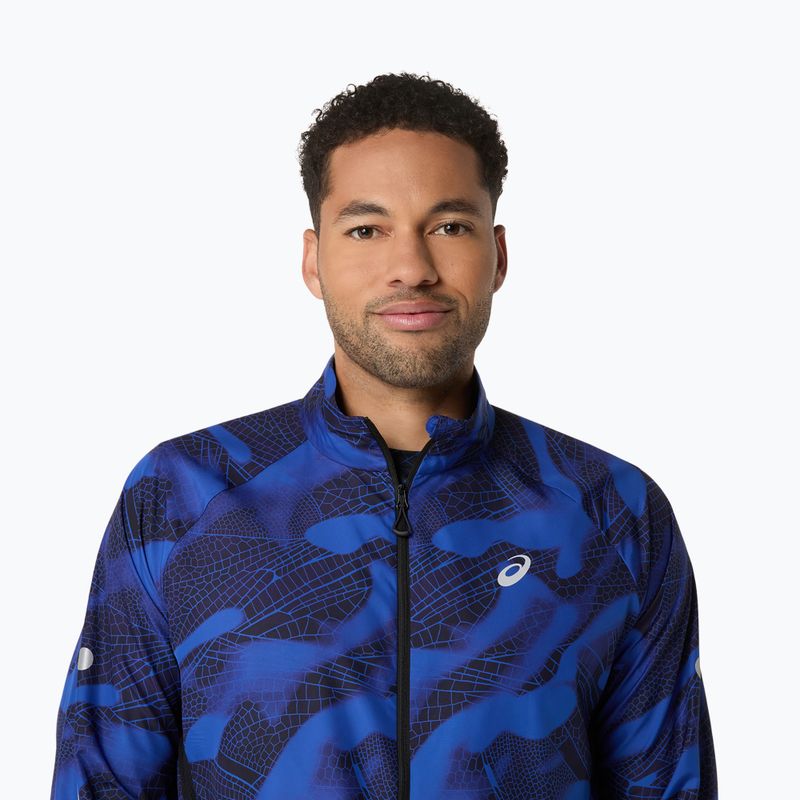 Куртка для бігу чоловіча ASICS Road Lite-Show Packable performance black/dark cobalt 5