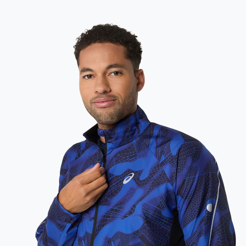 Куртка для бігу чоловіча ASICS Road Lite-Show Packable performance black/dark cobalt 6