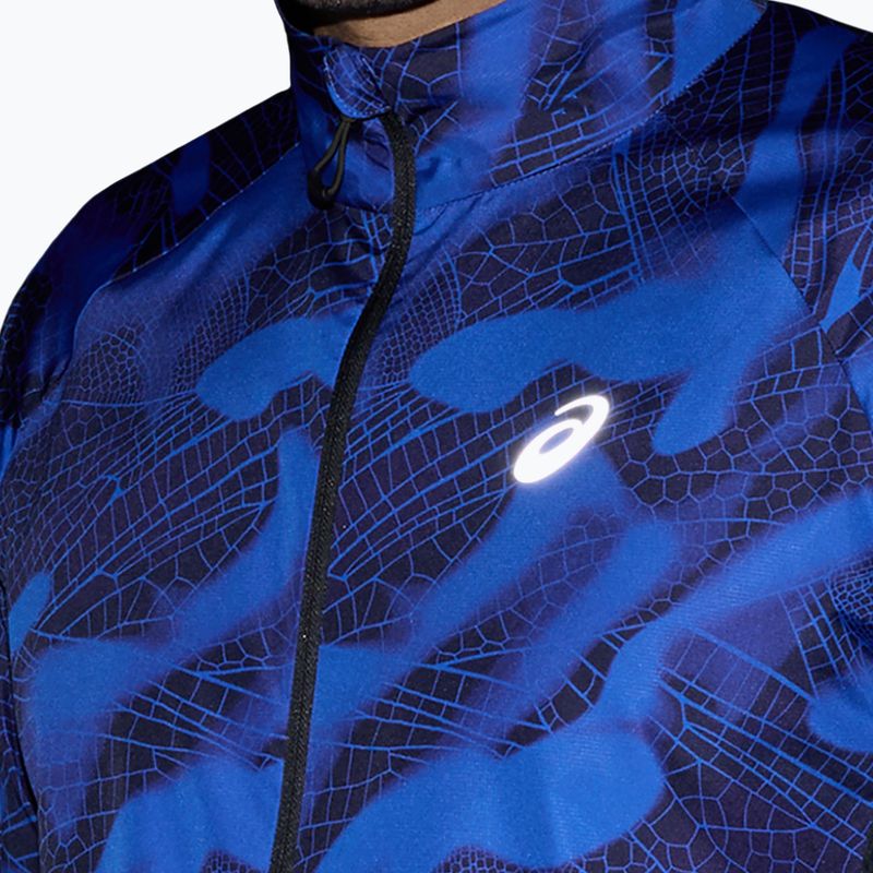 Куртка для бігу чоловіча ASICS Road Lite-Show Packable performance black/dark cobalt 7