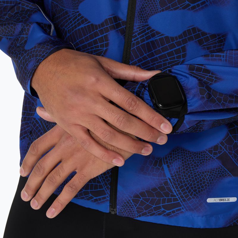 Куртка для бігу чоловіча ASICS Road Lite-Show Packable performance black/dark cobalt 9