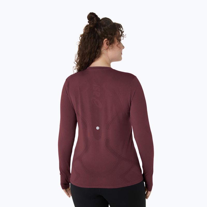 Лонгслів для бігу жіночий ASICS Road Seamless LS dark currant/port royal 2