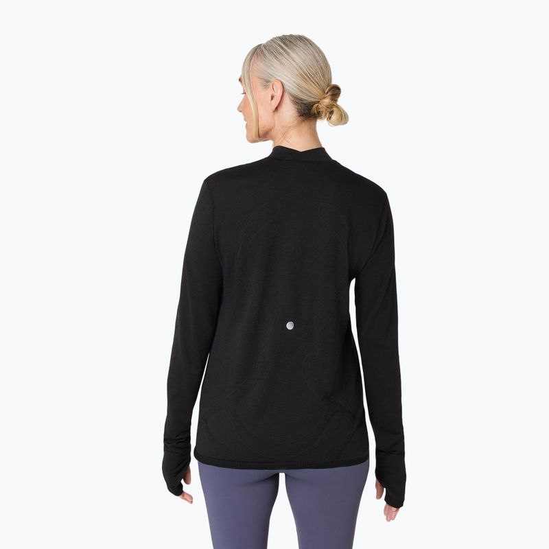 Лонгслів для бігу жіночий ASICS Road Winter Seamless performance black 3