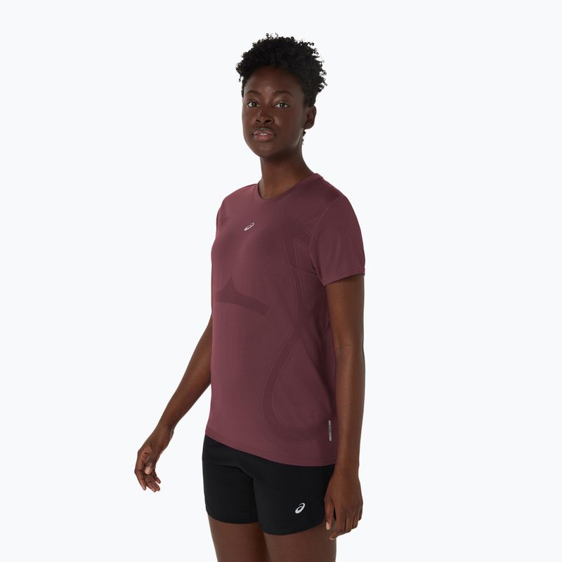 Футболка для бігу жіноча ASICS Seamless dark currant/port royal 4