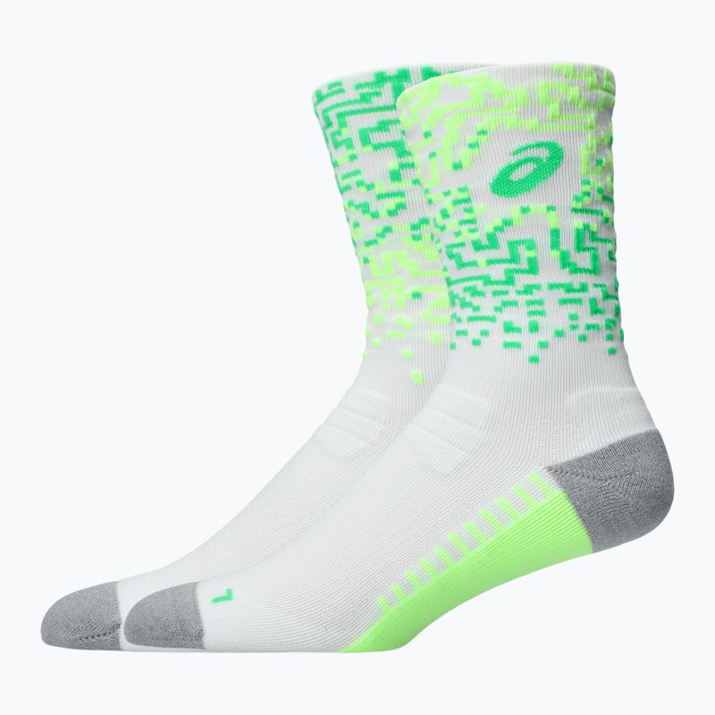 Шкарпетки ASICS Performance Run Crew brilliant white/illum. green/vital green 2
