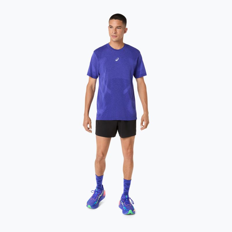 Чоловіча бігова лонгслівка ASICS Road Seamless LS cobalt burst/eggplant 2