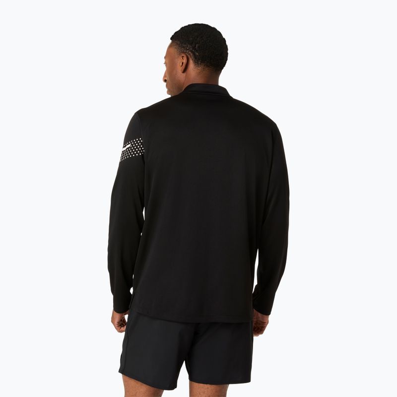 Чоловіча бігова лонгслівка Asics Icon LS 1/2 Zip performance black/cream 3