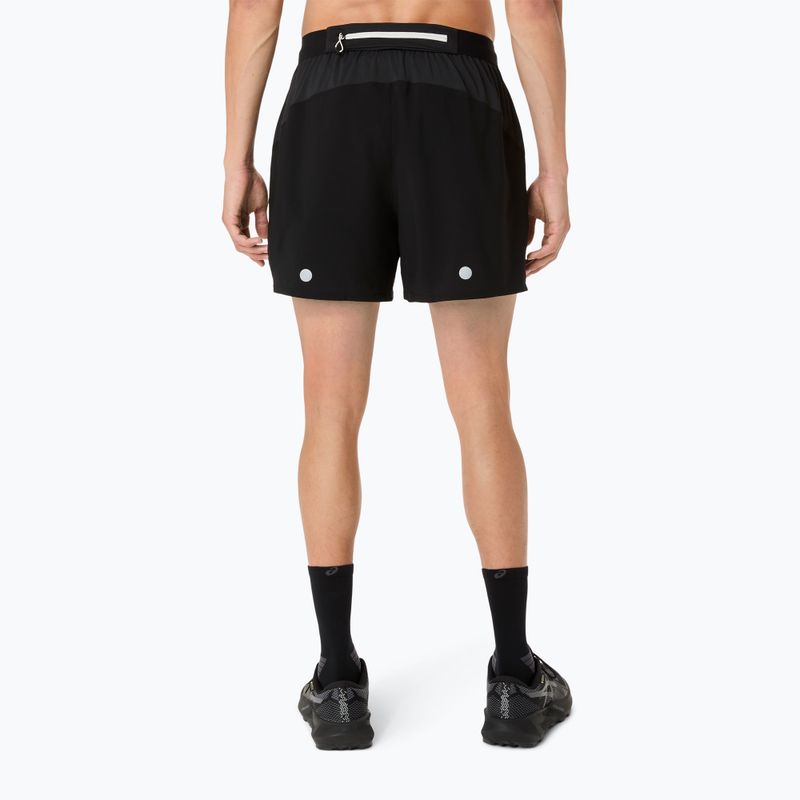 Шорти для бігу чоловічі ASICS Fujitrail All Over Print 5IN performance black/carbon/cream 3