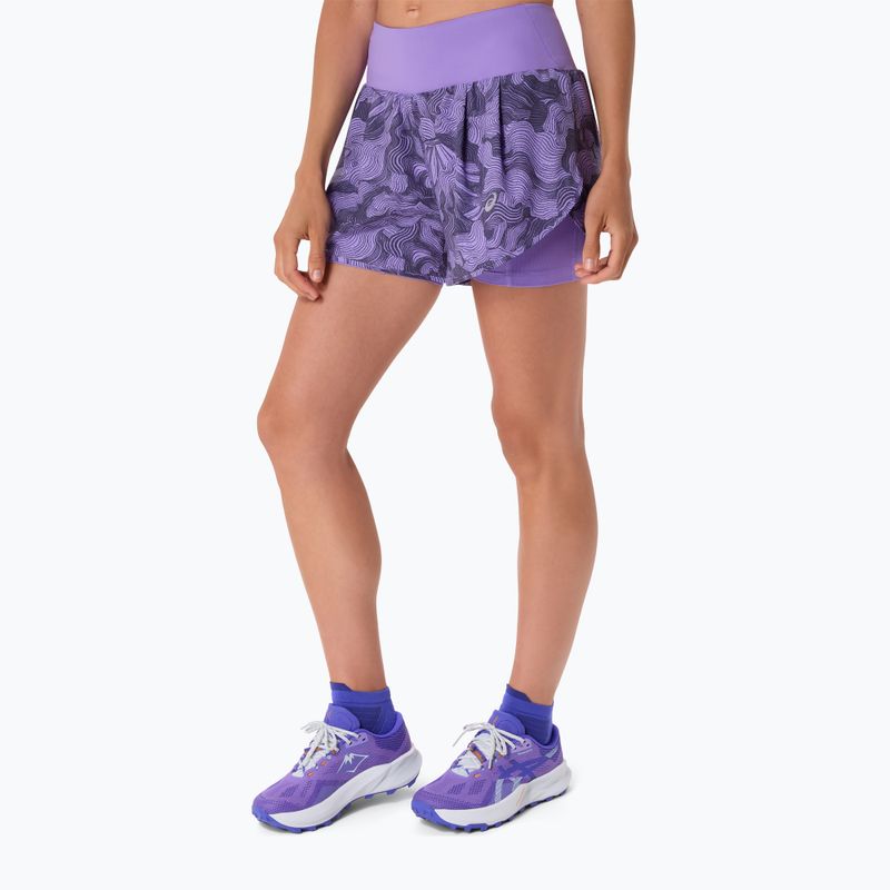 Шорти для бігу жіночі ASICS Road All Over Print amethyst 4