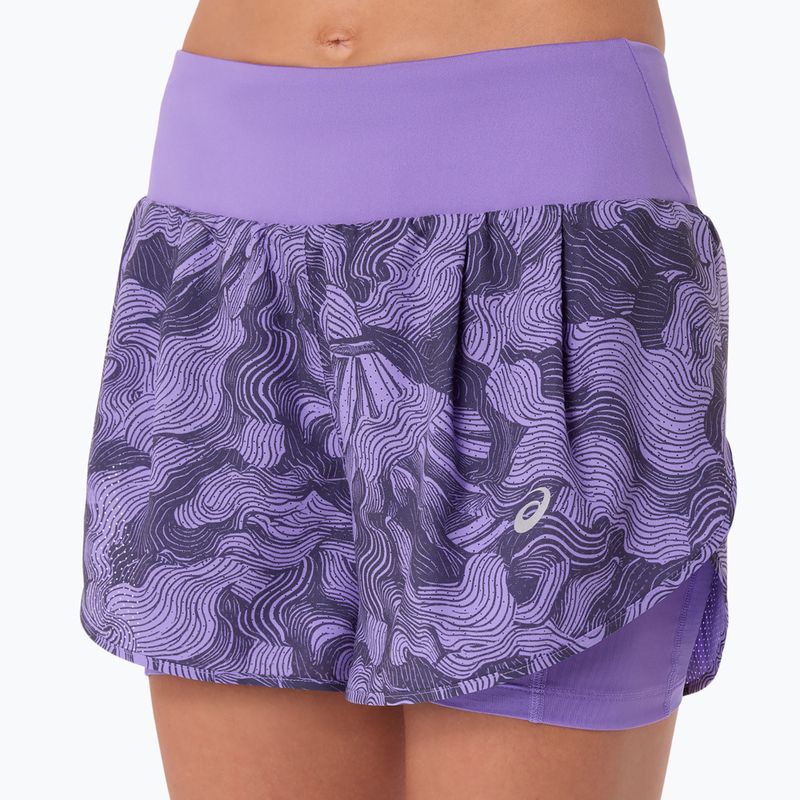 Шорти для бігу жіночі ASICS Road All Over Print amethyst 5