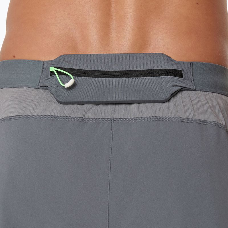 Шорти для бігу чоловічі ASICS Road 5IN clay grey/steel grey/illuminate green 7