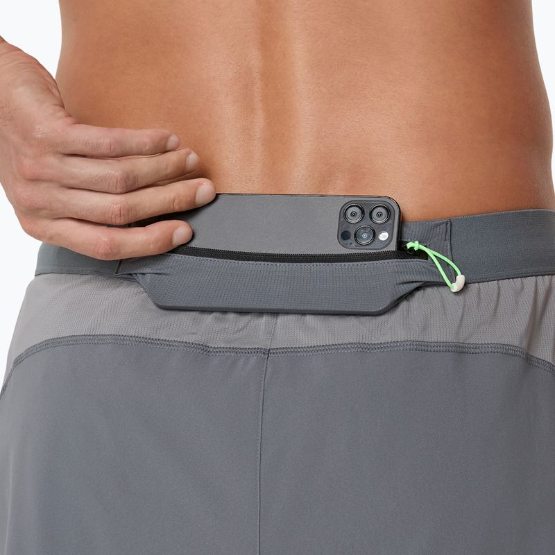 Шорти для бігу чоловічі ASICS Road 5IN clay grey/steel grey/illuminate green 8