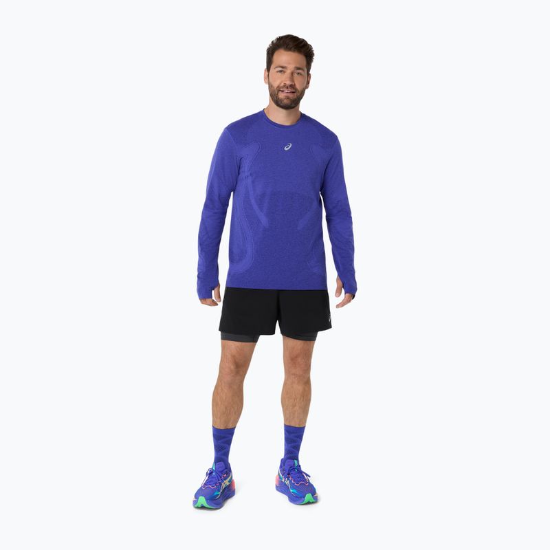 Чоловіча бігова лонгслівка ASICS Road Seamless cobalt burst/eggplant 2