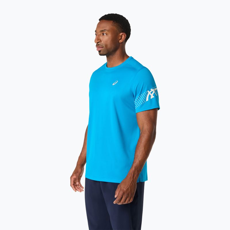 Чоловіча бігова футболка ASICS Icon SS aegean blue/cream 4