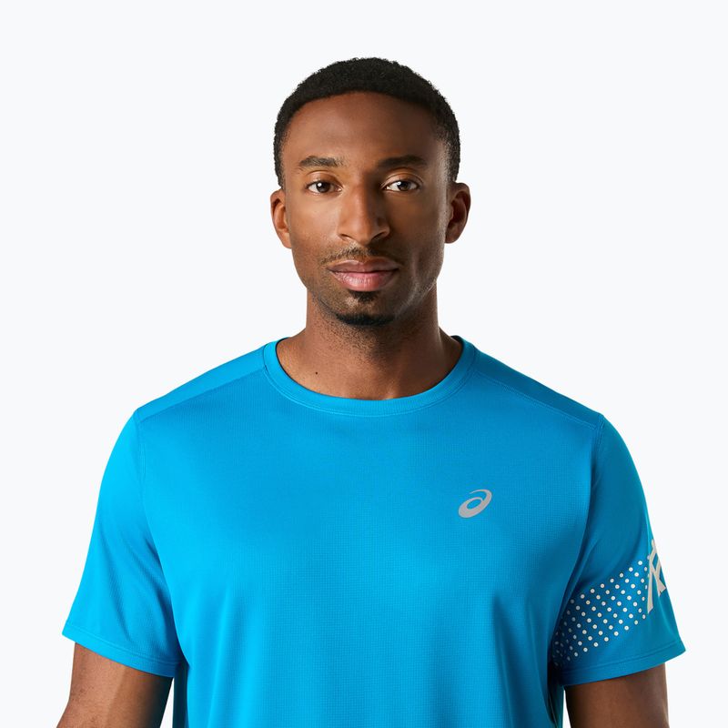 Чоловіча бігова футболка ASICS Icon SS aegean blue/cream 5