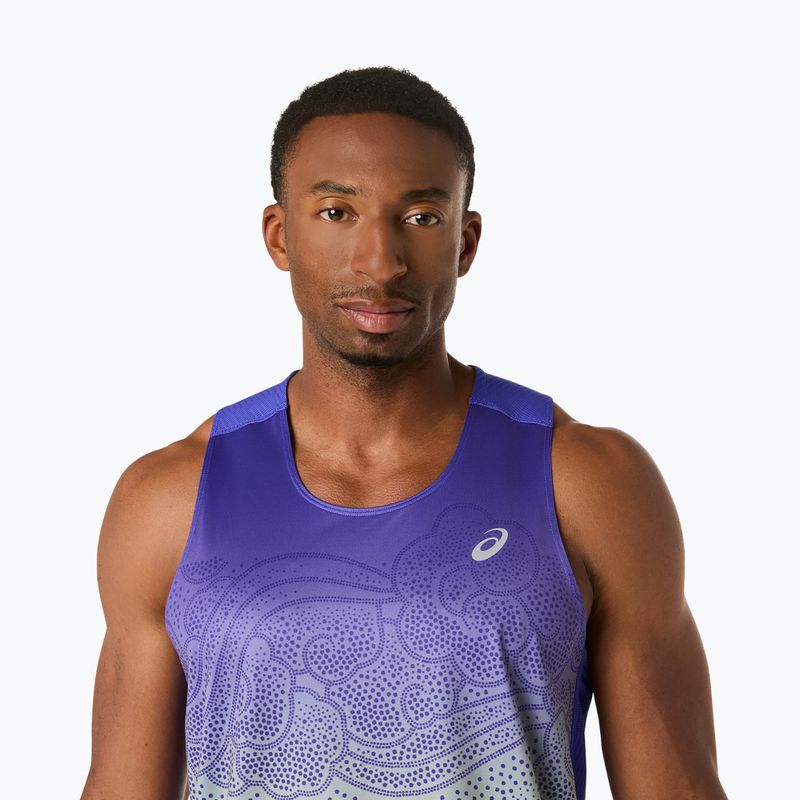 Футболка для бігу чоловіча ASICS Road Fade Singlet cobalt burst/illuminate green 5