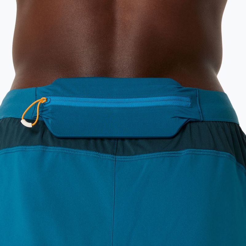 Шорти для бігу чоловічі ASICS Road 2N1 5IN tranquil teal/dark teal/yamabuki 8