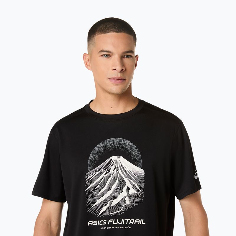 Футболка для бігу чоловіча Asics Fujitrail Logo Ss Top Performance Black/Cream/Carbon 5
