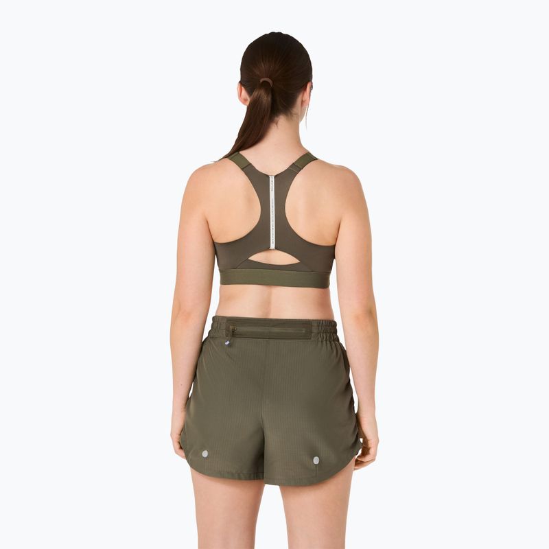 Бюстгальтер для тренувань ASICS Road Combination Zip dark olive 3