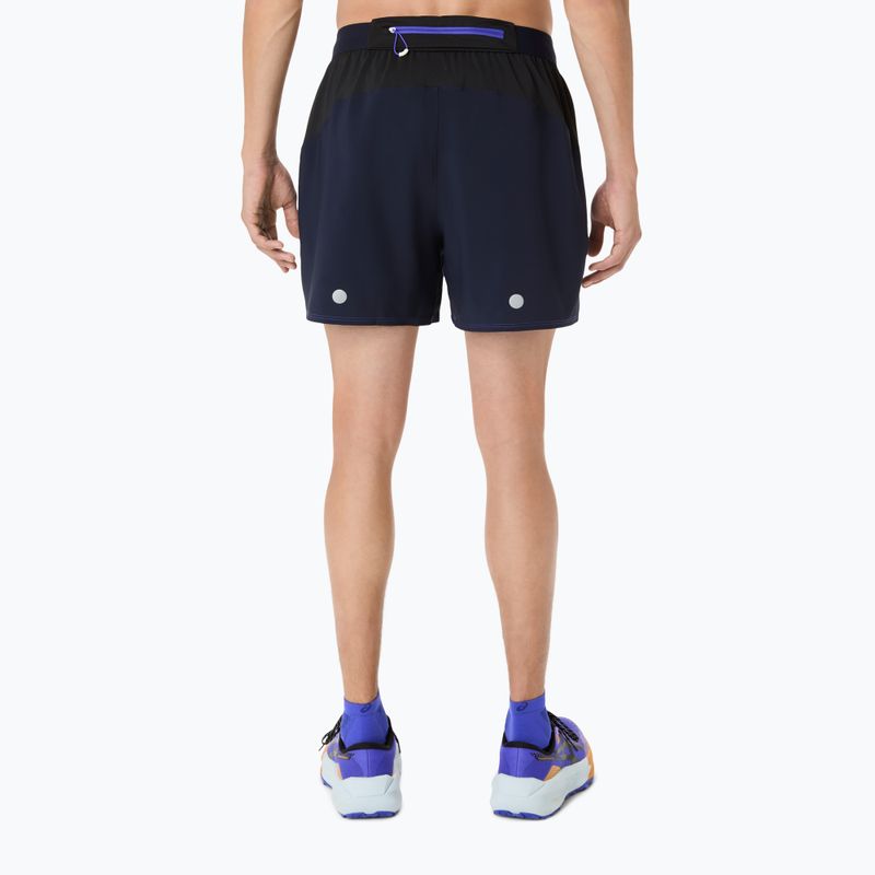 Шорти для бігу чоловічі ASICS Fujitrail All Over Print 5IN midnight/cobalt burst/cream 3