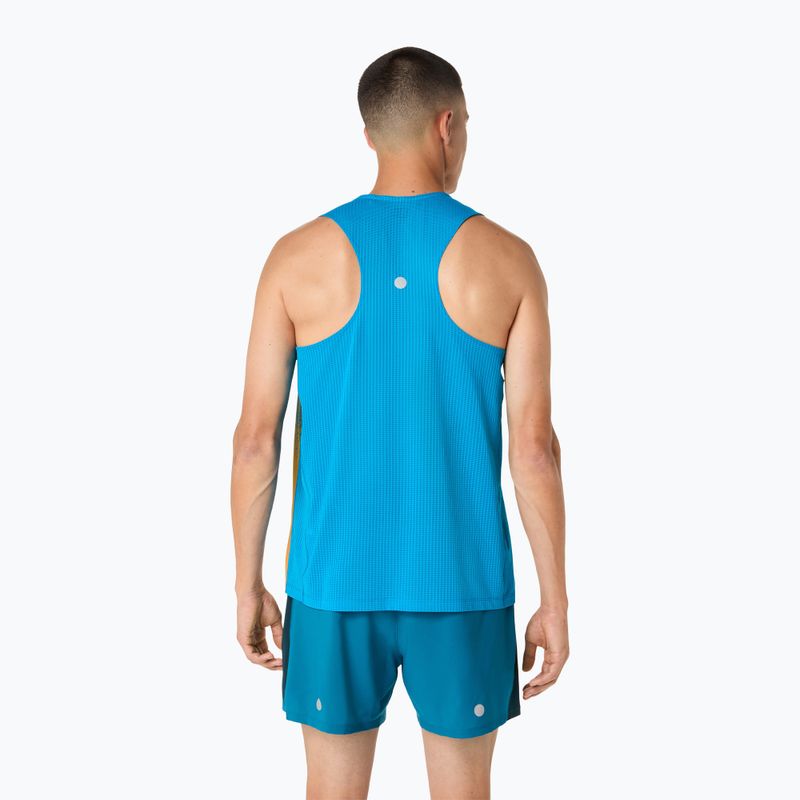 Футболка для бігу чоловіча ASICS Road Fade Singlet aegean blue/yamabuki 3