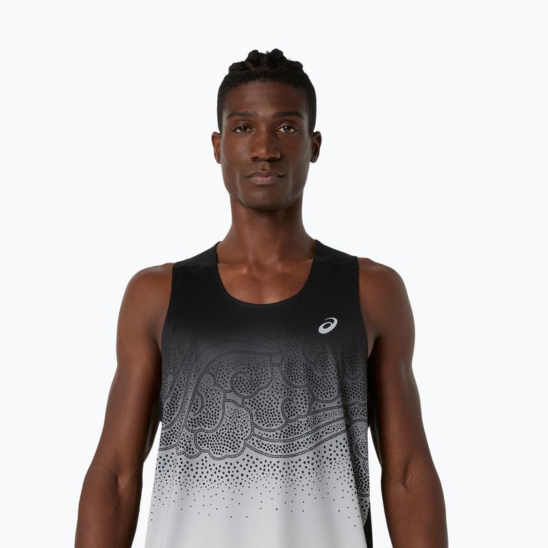Футболка для бігу чоловіча ASICS Road Fade Singlet performance black/cream 4
