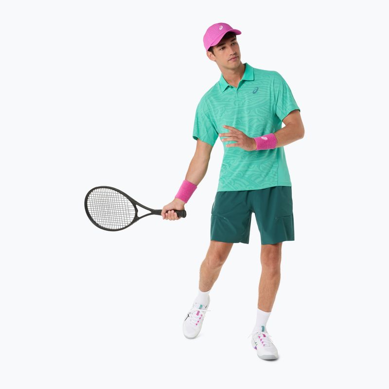 Футболка тенісна чоловіча ASICS Match Jacquard Polo aurora green 2