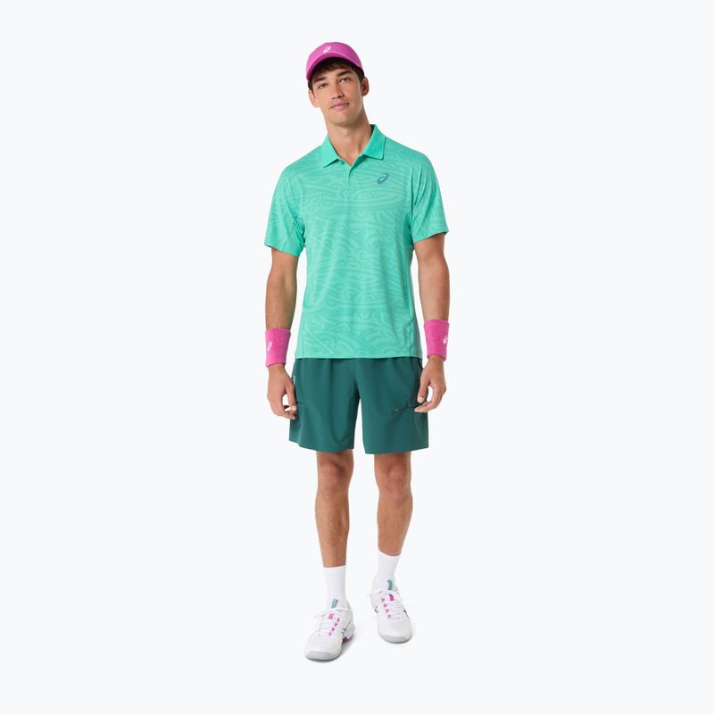 Футболка тенісна чоловіча ASICS Match Jacquard Polo aurora green 4