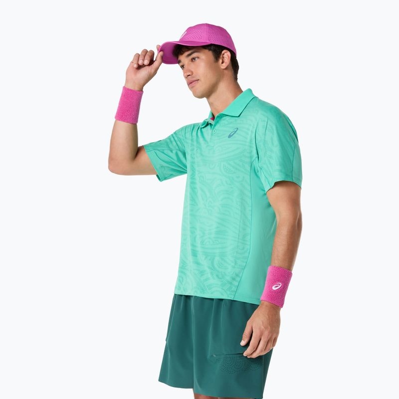 Футболка тенісна чоловіча ASICS Match Jacquard Polo aurora green 5