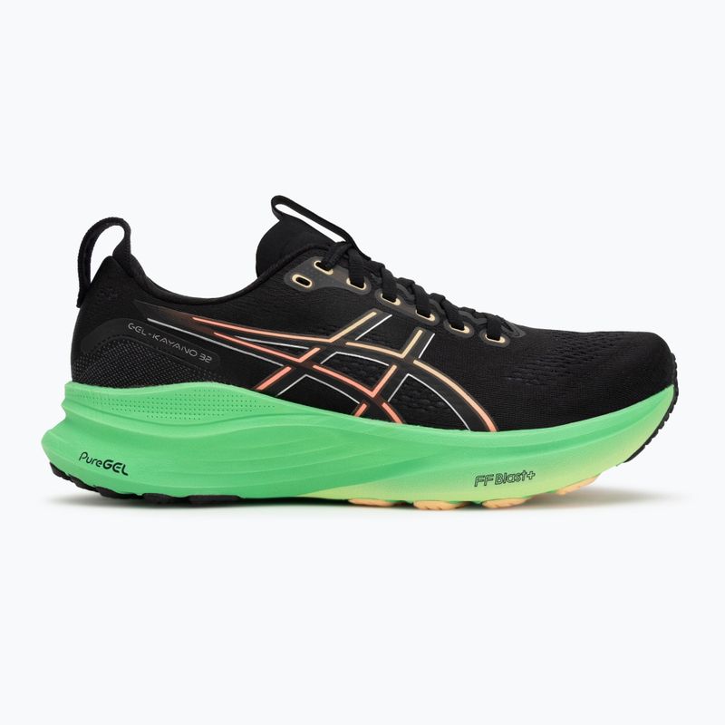 Кросівки для бігу чоловічі ASICS Gel-Kayano 32 black/vital green 2