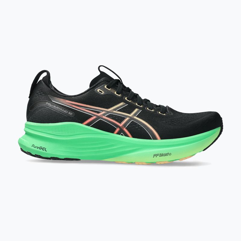 Кросівки для бігу чоловічі ASICS Gel-Kayano 32 black/vital green 8
