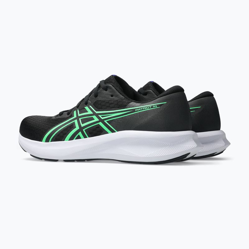 Кросівки для бігу чоловічі ASICS Patriot 14 black/vital green 4