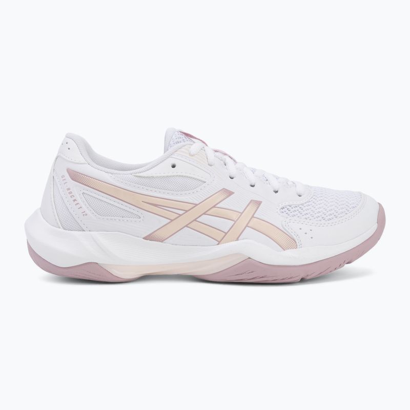 Кросівки волейбольні жіночі ASICS Gel-Rocket 12 white/pearl pink 2