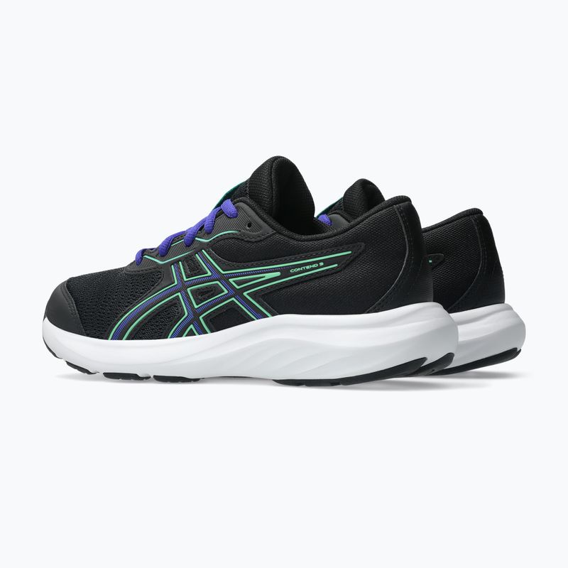 Кросівки для бігу дитячі ASICS Contend 9 GS black/vital green 11