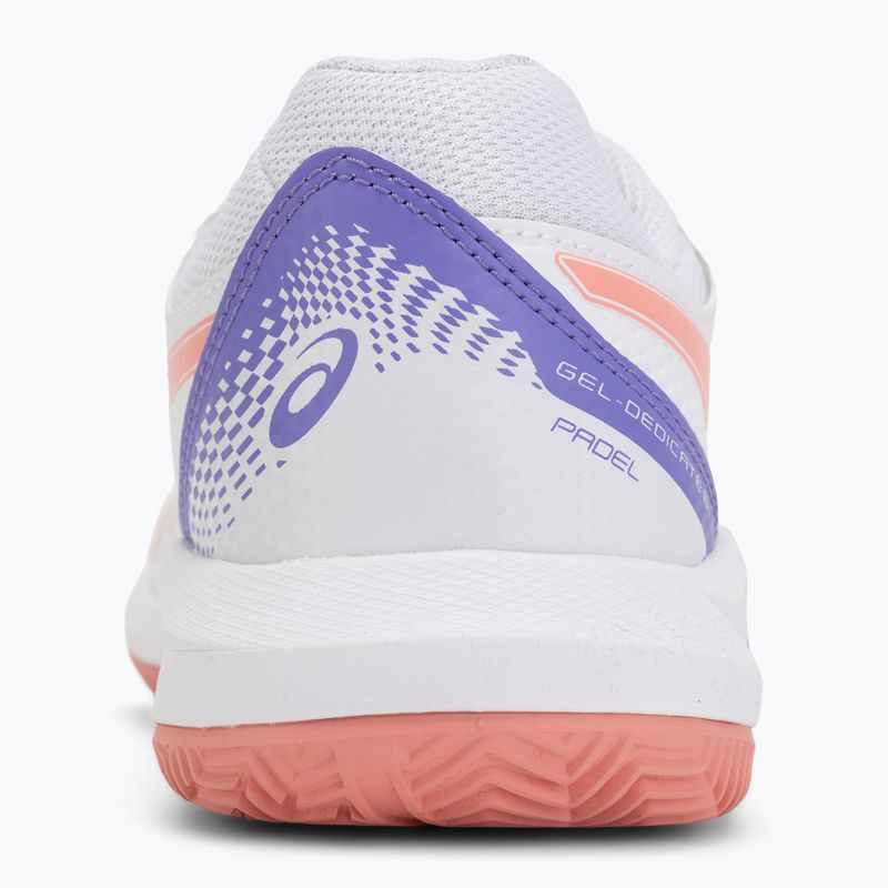 Кросівки для паделю жіночі ASICS Gel-Dedicate 8 Padel W white/guava 6