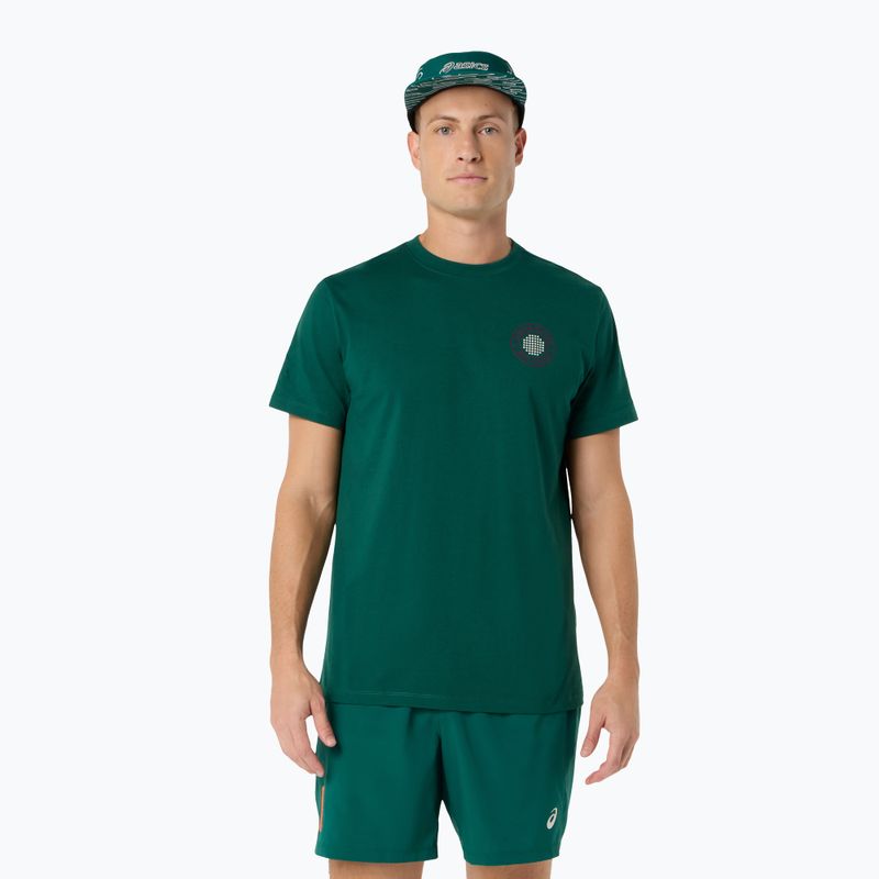 Футболка тенісна чоловіча ASICS Padel Court Graphic jewel green