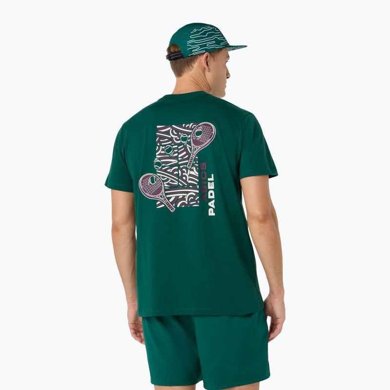 Футболка тенісна чоловіча ASICS Padel Court Graphic jewel green 3