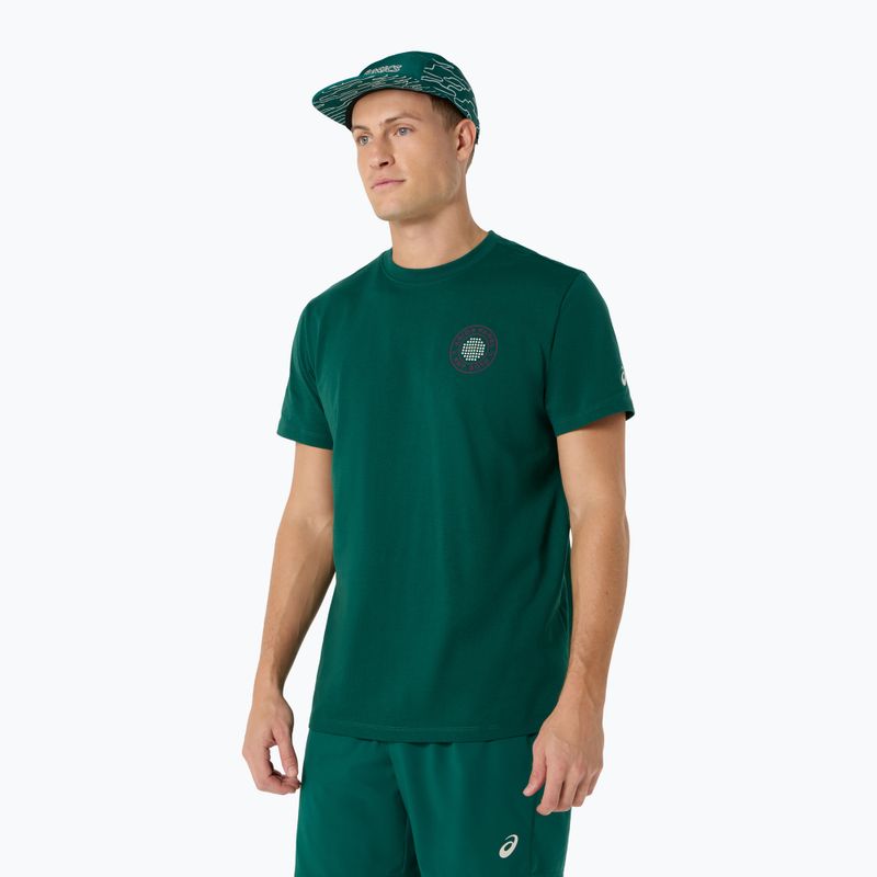 Футболка тенісна чоловіча ASICS Padel Court Graphic jewel green 4