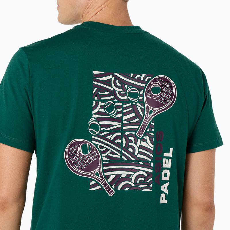 Футболка тенісна чоловіча ASICS Padel Court Graphic jewel green 6