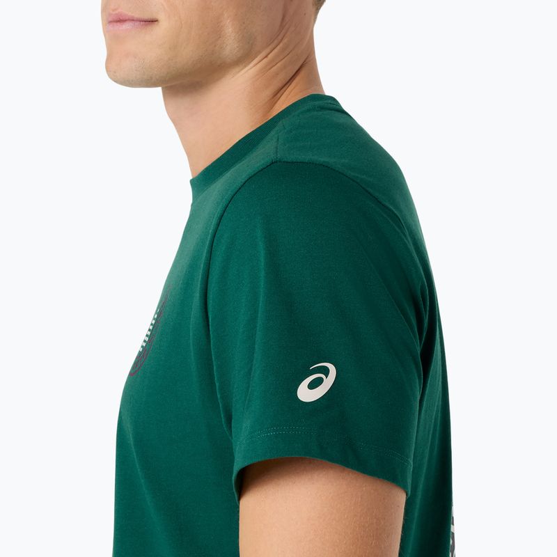 Футболка тенісна чоловіча ASICS Padel Court Graphic jewel green 7