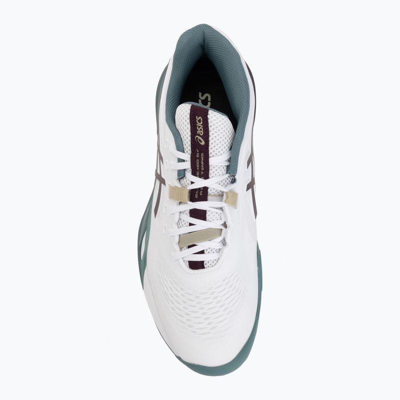 Кросівки тенісні чоловічі ASICS Gel-Resolution X Clay white/dark aubergine 5