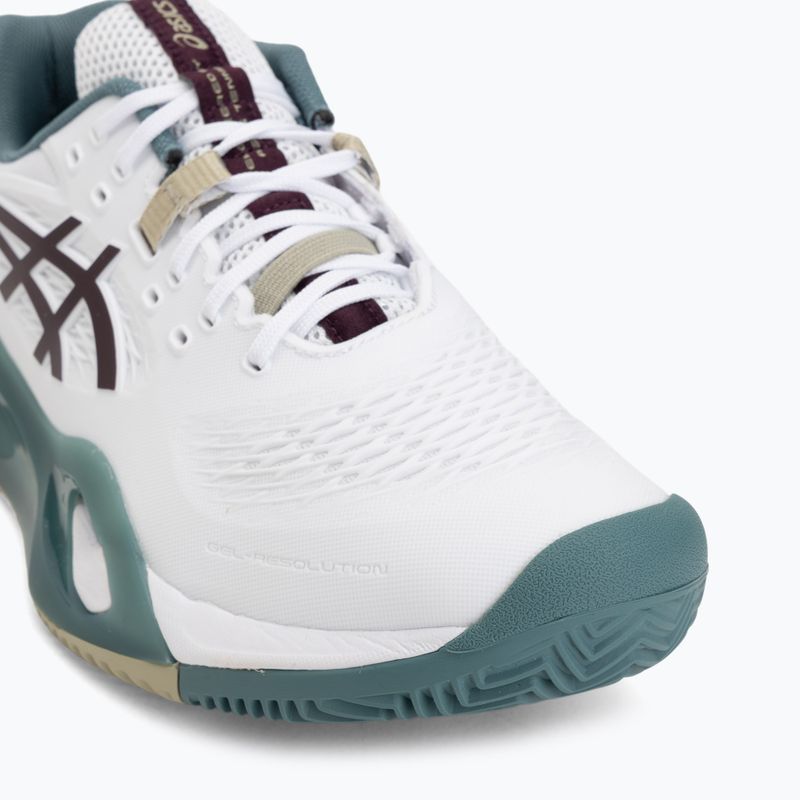 Кросівки тенісні чоловічі ASICS Gel-Resolution X Clay white/dark aubergine 7