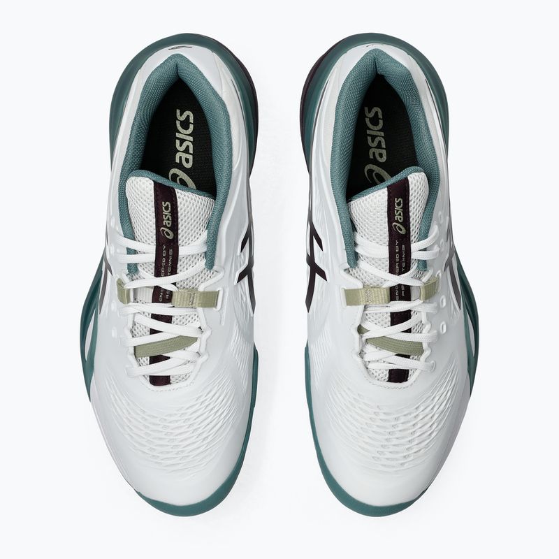 Кросівки тенісні чоловічі ASICS Gel-Resolution X white/dark aubergine 4