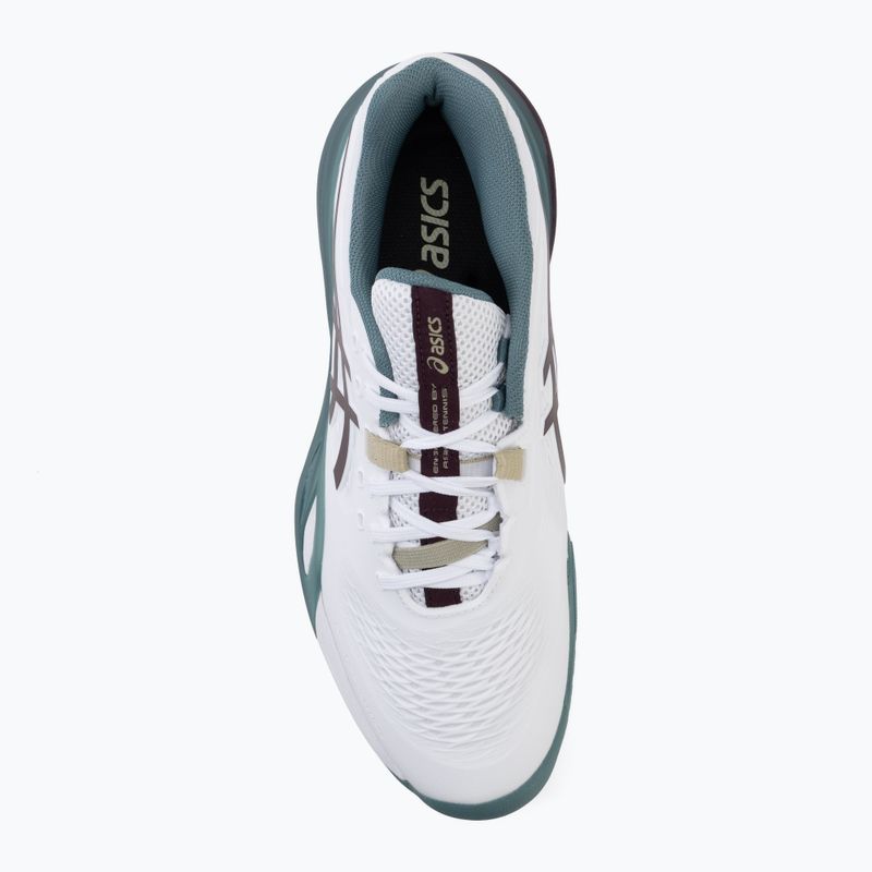 Кросівки тенісні чоловічі ASICS Gel-Resolution X white/dark aubergine 5