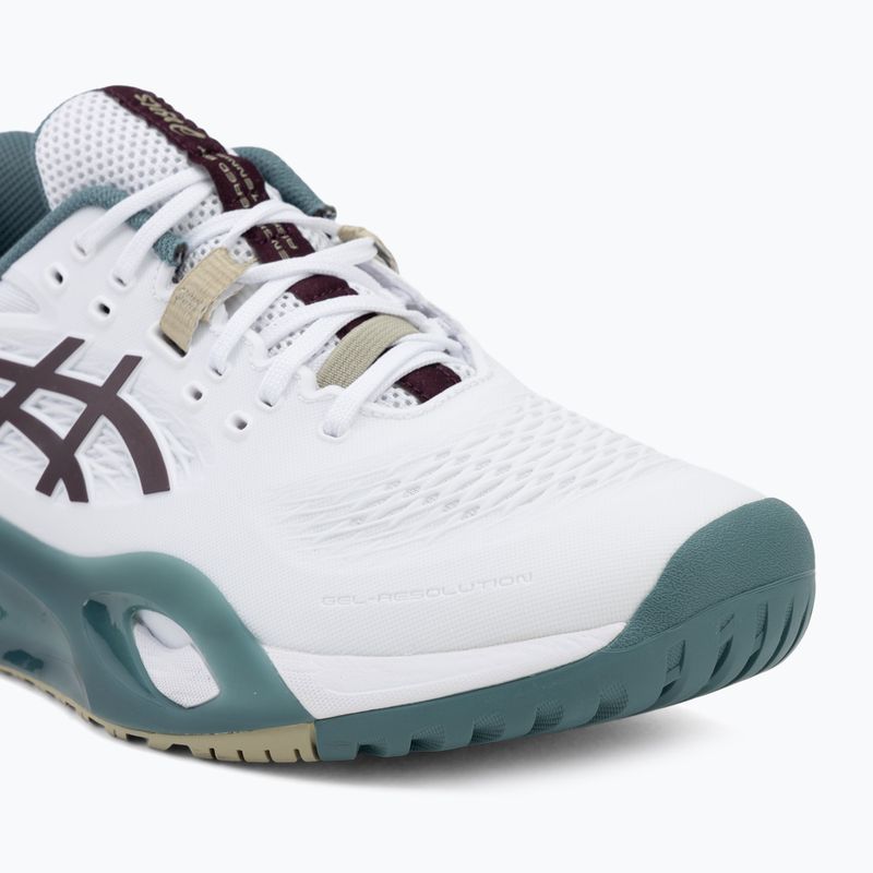 Кросівки тенісні чоловічі ASICS Gel-Resolution X white/dark aubergine 7